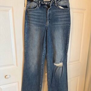 Women's Blue Distressed Jeans